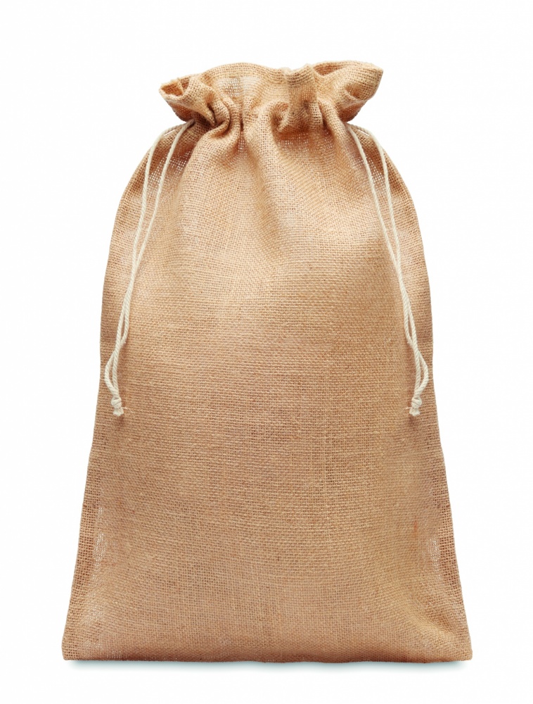 Logo trade business gift photo of: Large jute gift bag 30x47 cm
